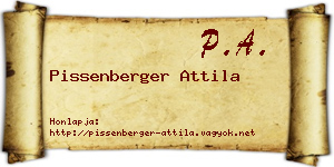 Pissenberger Attila névjegykártya